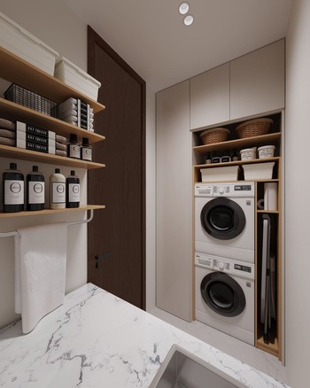 Island seating with garden outlook